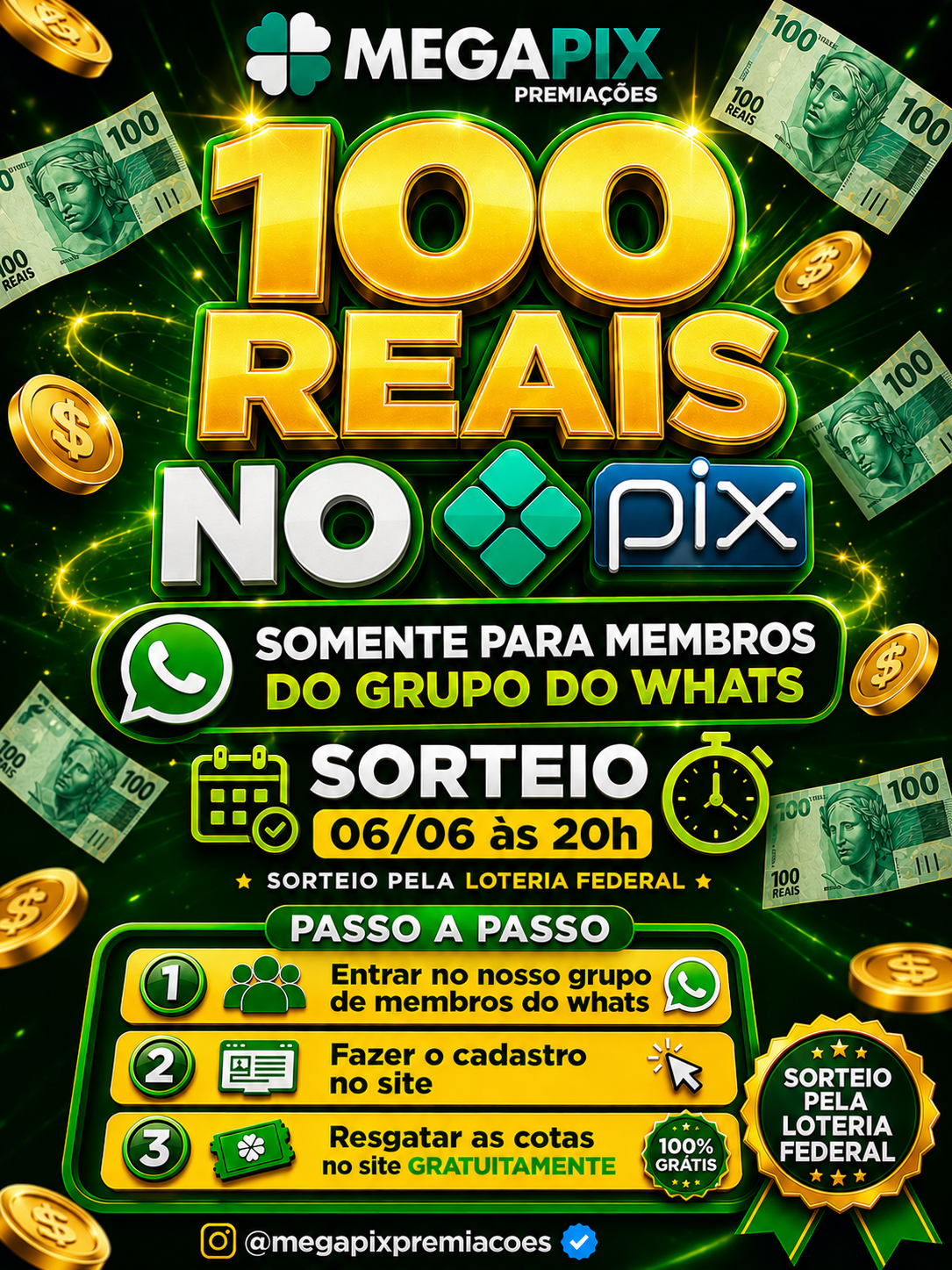 R$ 100,00 (CENZÃO) NO PIX!! 💰💲